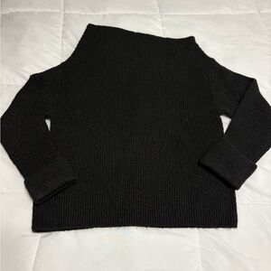 Treasure & Bond Off-the-Shoulder Black Sweater